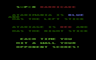 Super Barricade atari screenshot